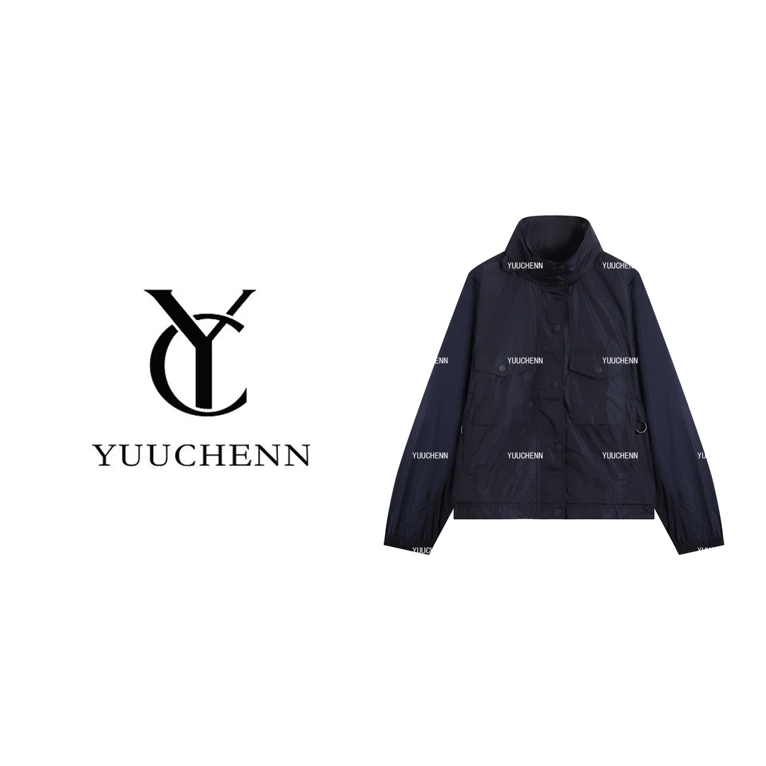 YUUCHENN 常规女休闲风立领短外套休闲女士CD1A0503