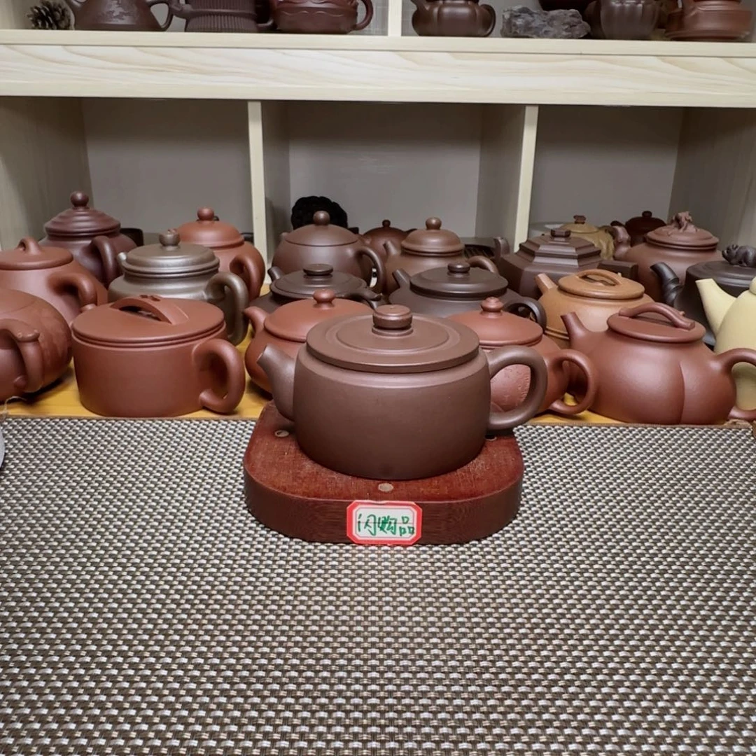 用***7茶壶紫砂160ml半手工紫泥汉瓦壶