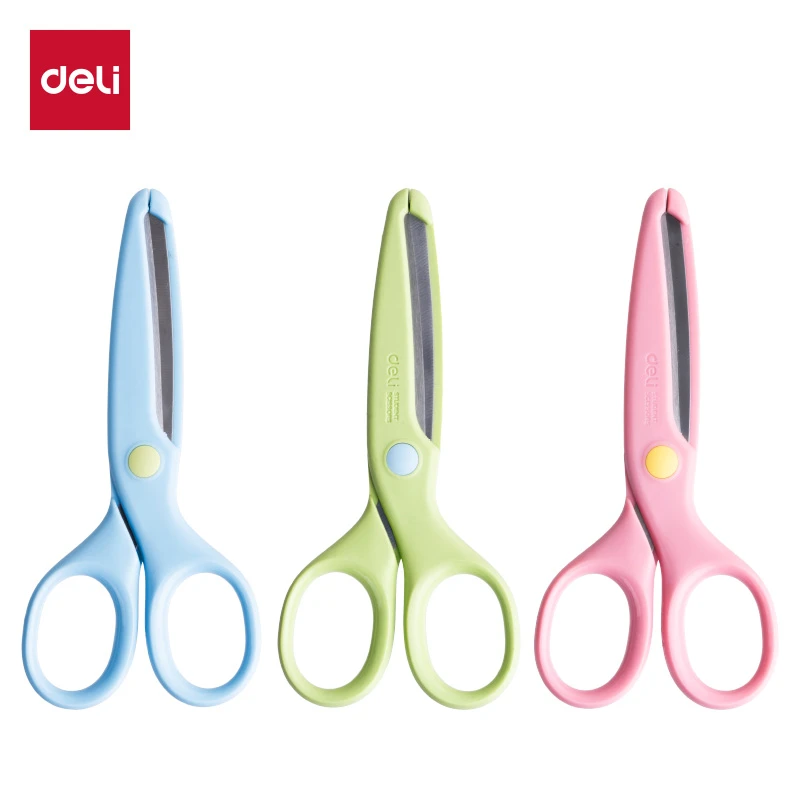 得力6023学生剪刀(12把/盒)以直播间展示为主