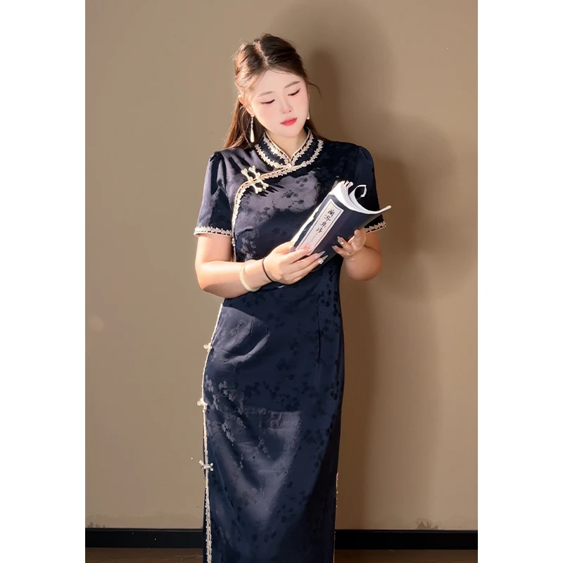 【相思意 】夏季大码女装微胖mm新中式国风显瘦旗袍连衣裙DM32027