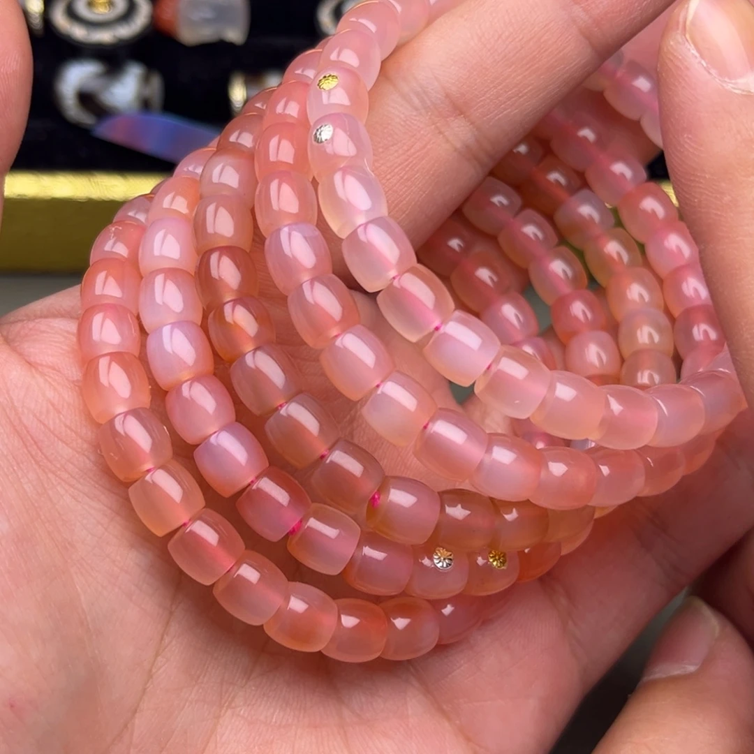 玛瑙/玉髓笔搁合金粉糯精工直切金银双标尺寸7