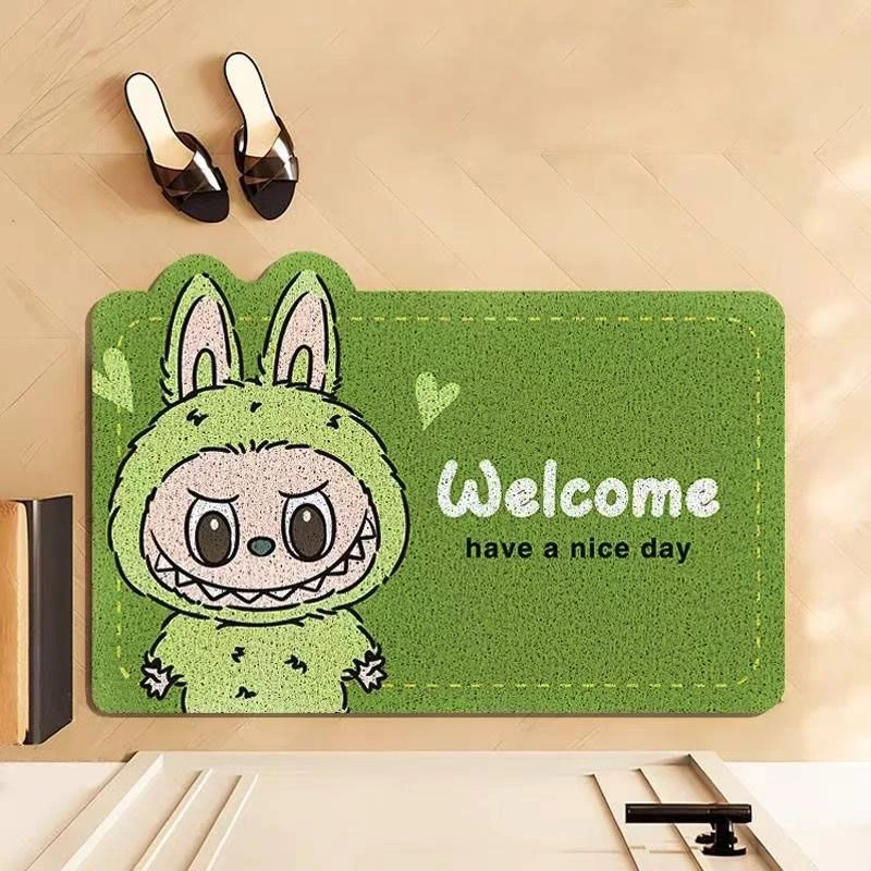 绿色卡通拉布布进门地垫入户门防滑脚垫子玄关家用耐脏地垫
