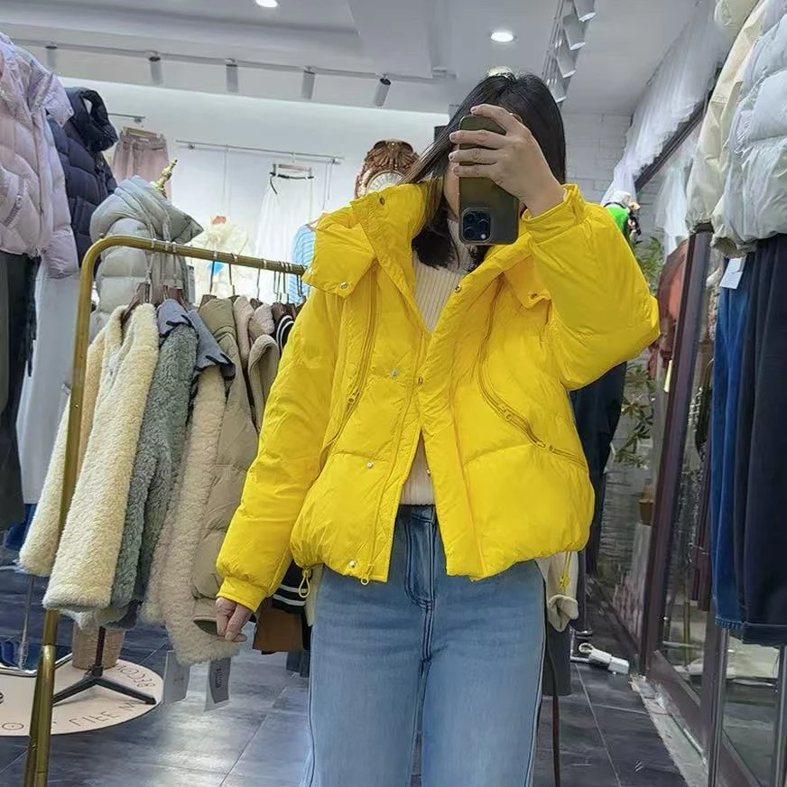 冬季新款拉链设计感高档甜美减龄羽绒服棉衣棉服女青春潮加厚保暖