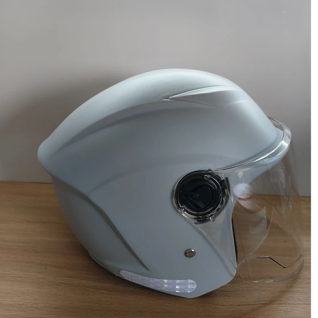 冬季瑕疵原色201灰色单镜片瑕疵电动车头盔