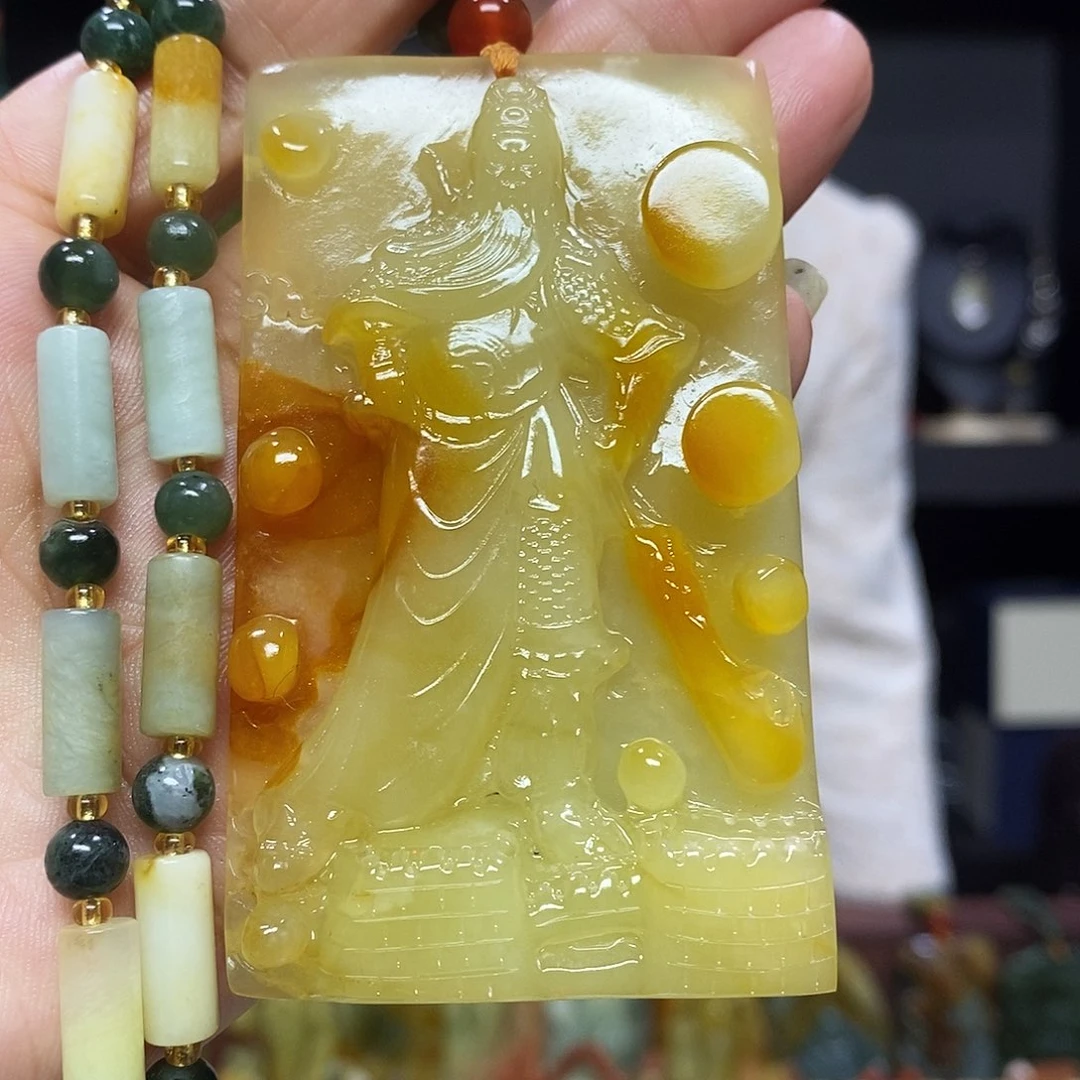 未镶嵌岫玉挂件吊坠