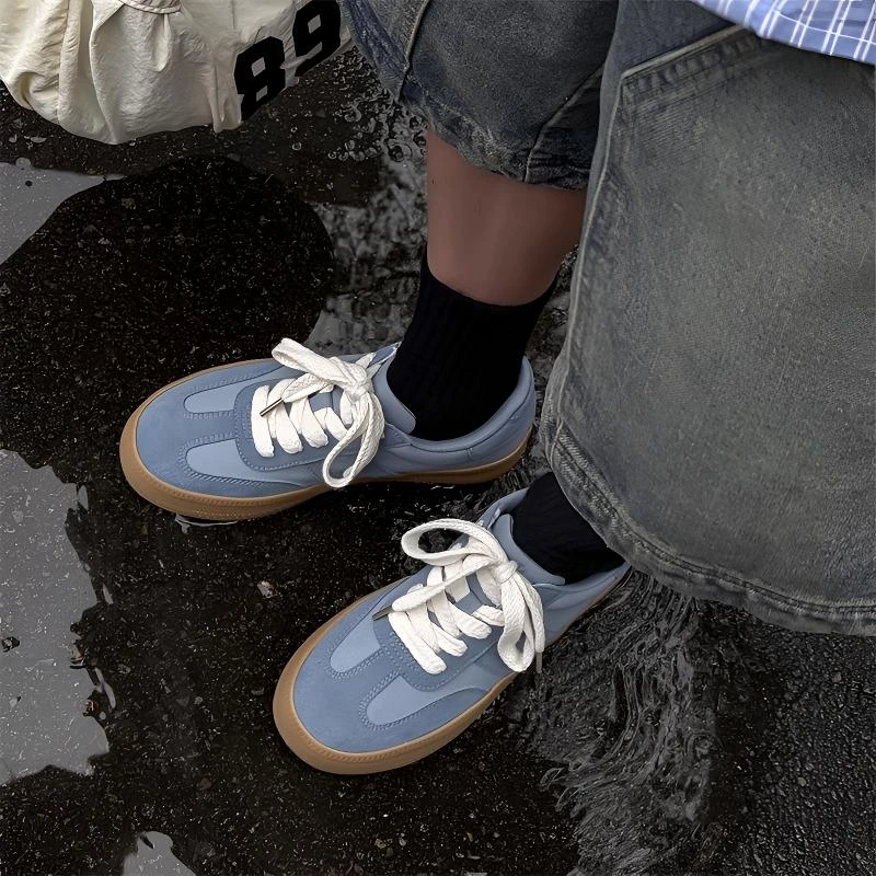 气质百搭2025春夏新款小众德训鞋男舒适百搭帆布鞋时尚休闲板鞋男