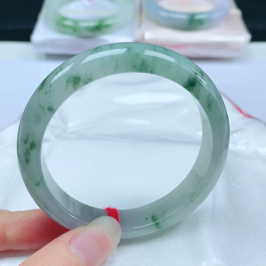 未镶嵌手镯翡翠  编号28 正圈52+
