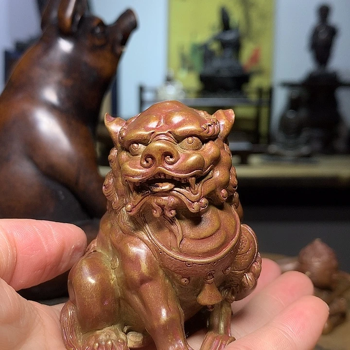 铜会*的小狮子 茶宠 摆件