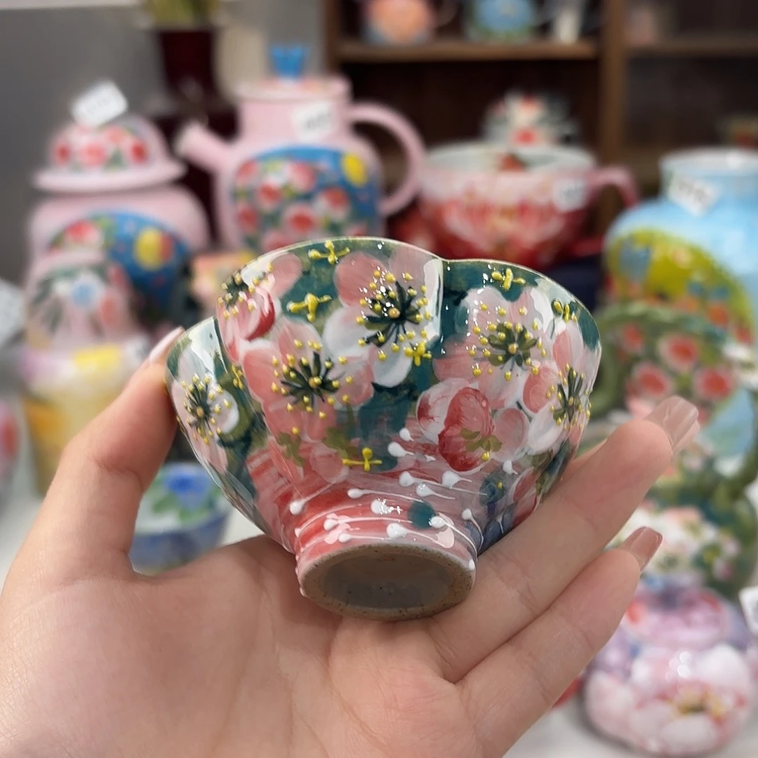 瓷片P****D景德镇手绘高温釉下彩陶瓷茶具