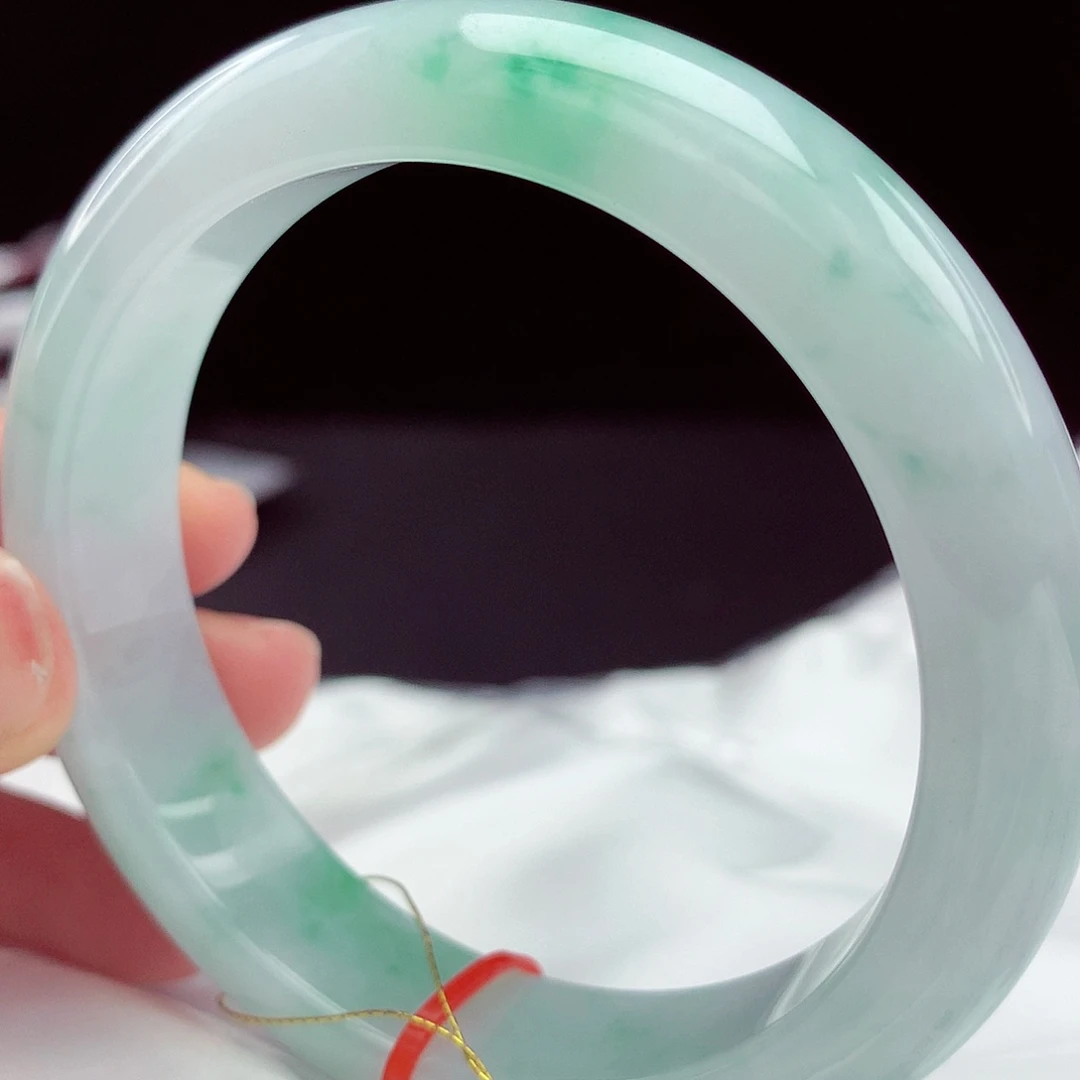 翡翠未镶嵌手镯57圈879