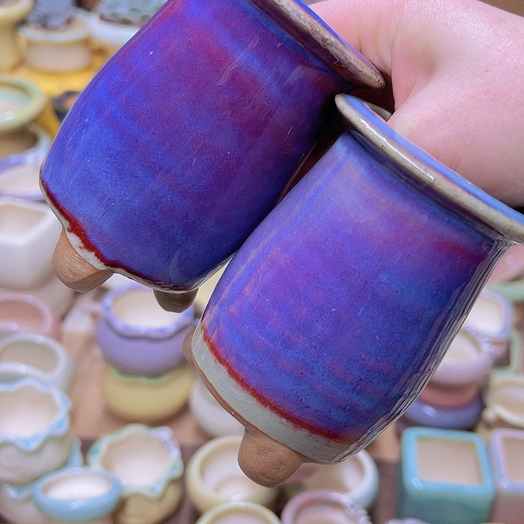 红陶陶瓷花盆当场满12包邮