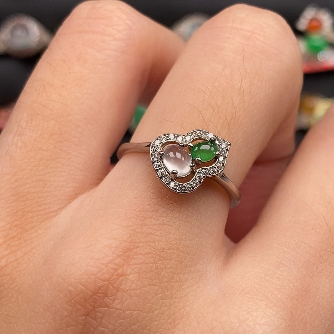 翡翠银S925镶嵌戒指51