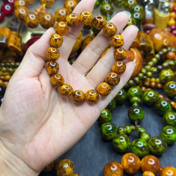 松木琥珀木文玩手串