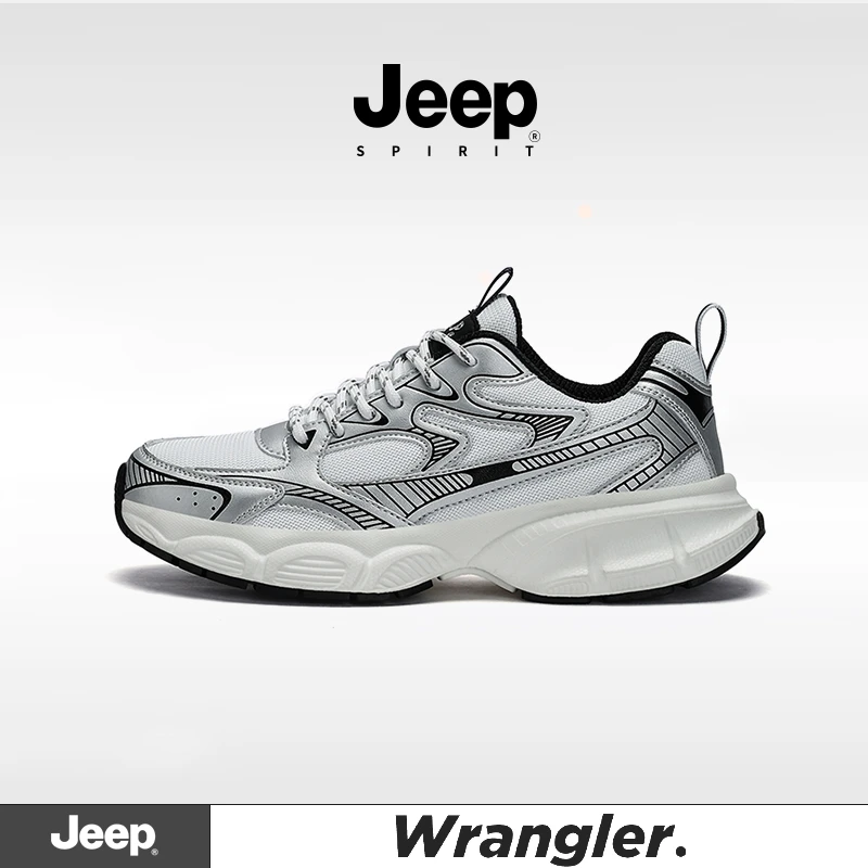 JEEPSPIRIT吉普鞋子男款2025春季新款运动潮鞋时尚百搭男士跑步鞋