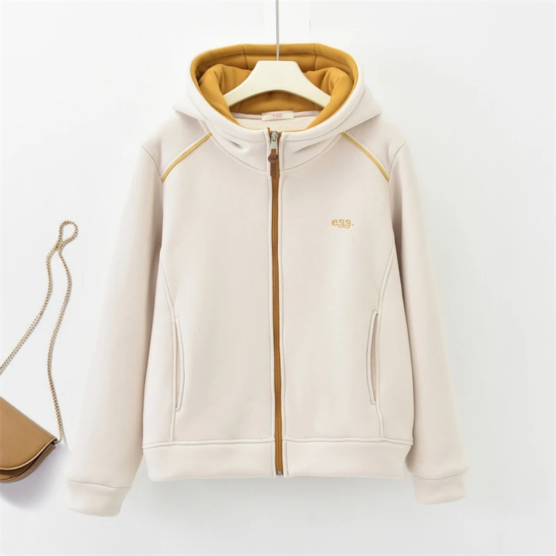 YXH-「休闲外套」2024加绒加厚冬季新款撞色拼接外套GL-FC828