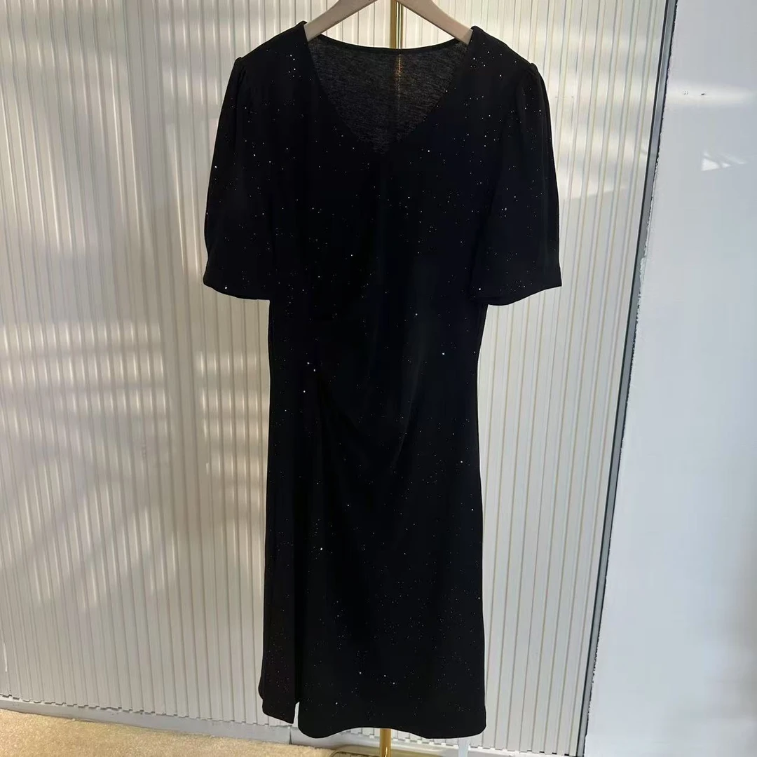 25新春夏秋女款短袖百搭简约星空连衣裙（22AL001）