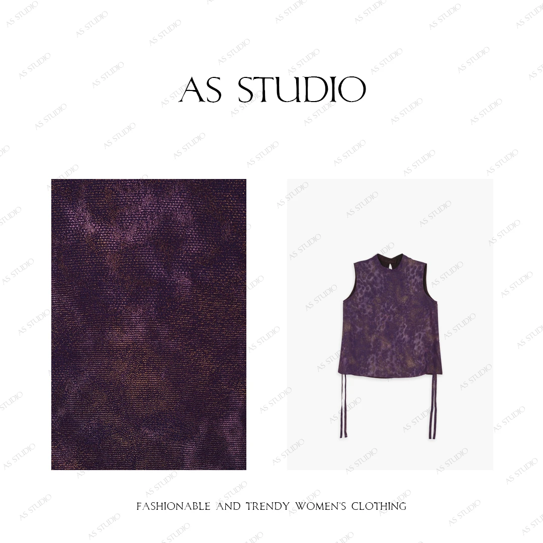 【AS九紫离火】25新非遗香云纱高奢提花A版绑带上衣AS25XBX02042