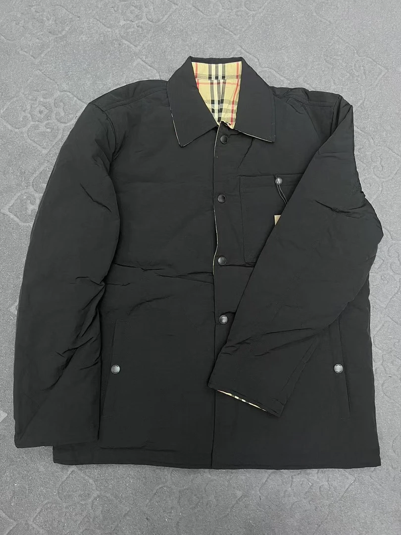 B36 外套男士秋冬双面翻领棉服夹克