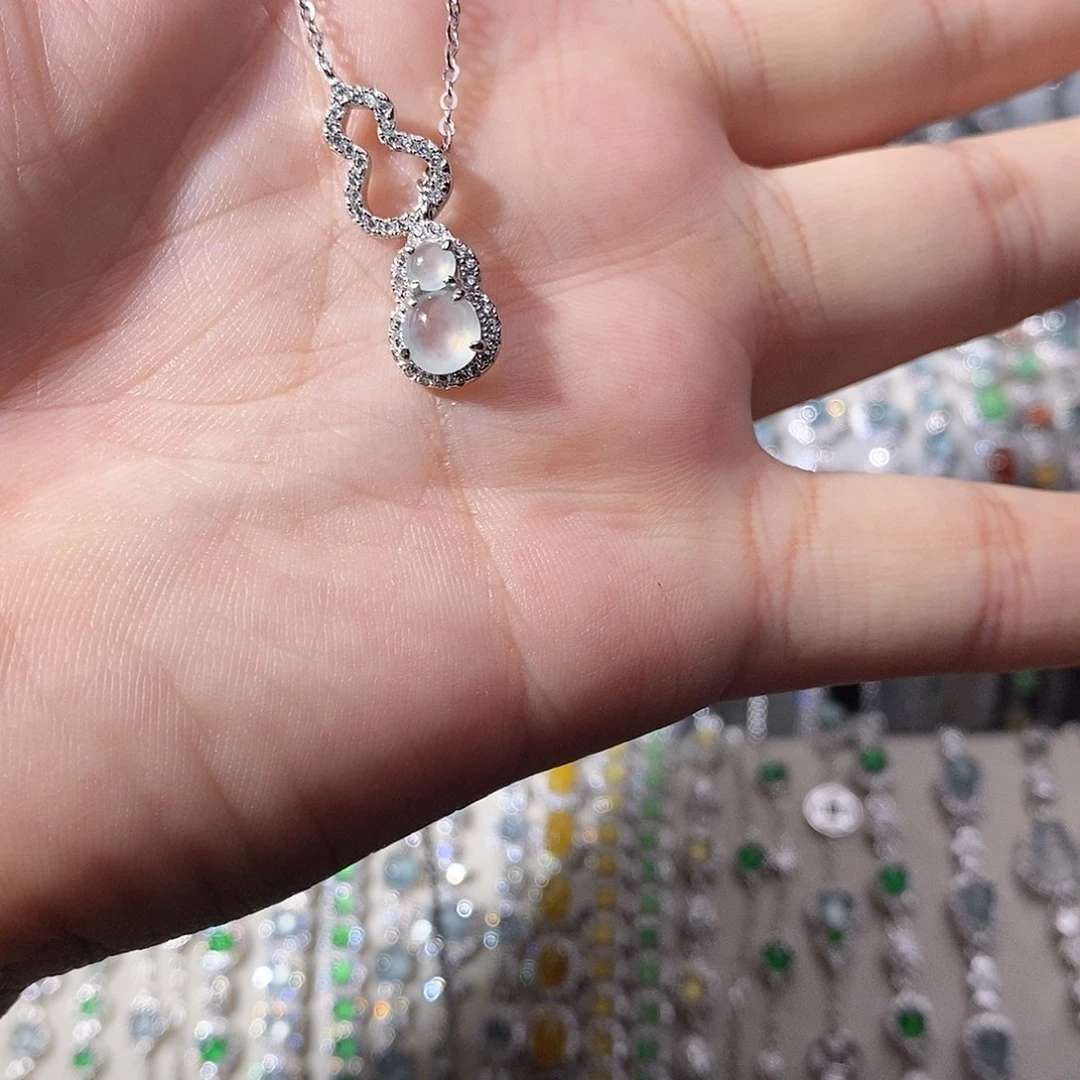 翡翠银S925镶嵌颈饰