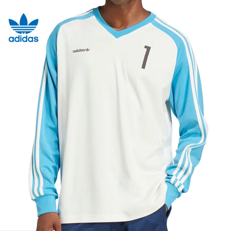 adidas Originals阿迪三叶草中性JERSEY玩球穿搭运动长T恤JC8374