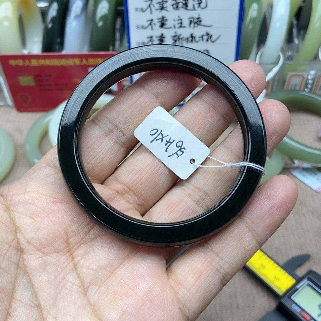 和田玉手镯未镶嵌猫*儿56