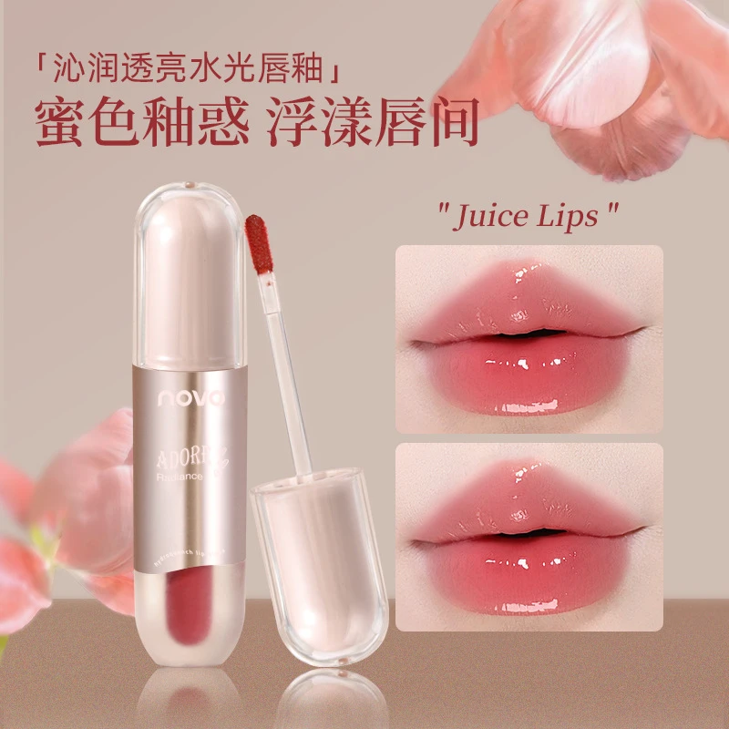 【官方正品】NOVO沁润透亮水光唇釉水感清透质地不显唇纹持色不沾杯