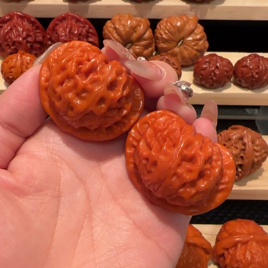 吊坠文玩核桃玉化宫灯41精品2968