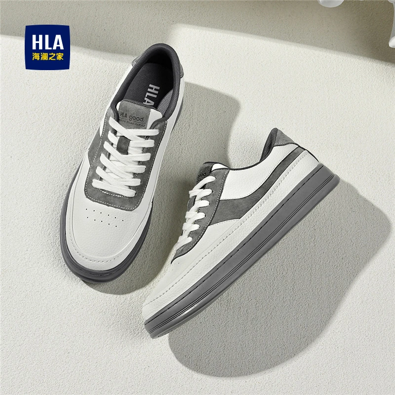 HLA/海澜之家男鞋2026春季新款时尚休闲鞋复古轻便舒适百搭板鞋