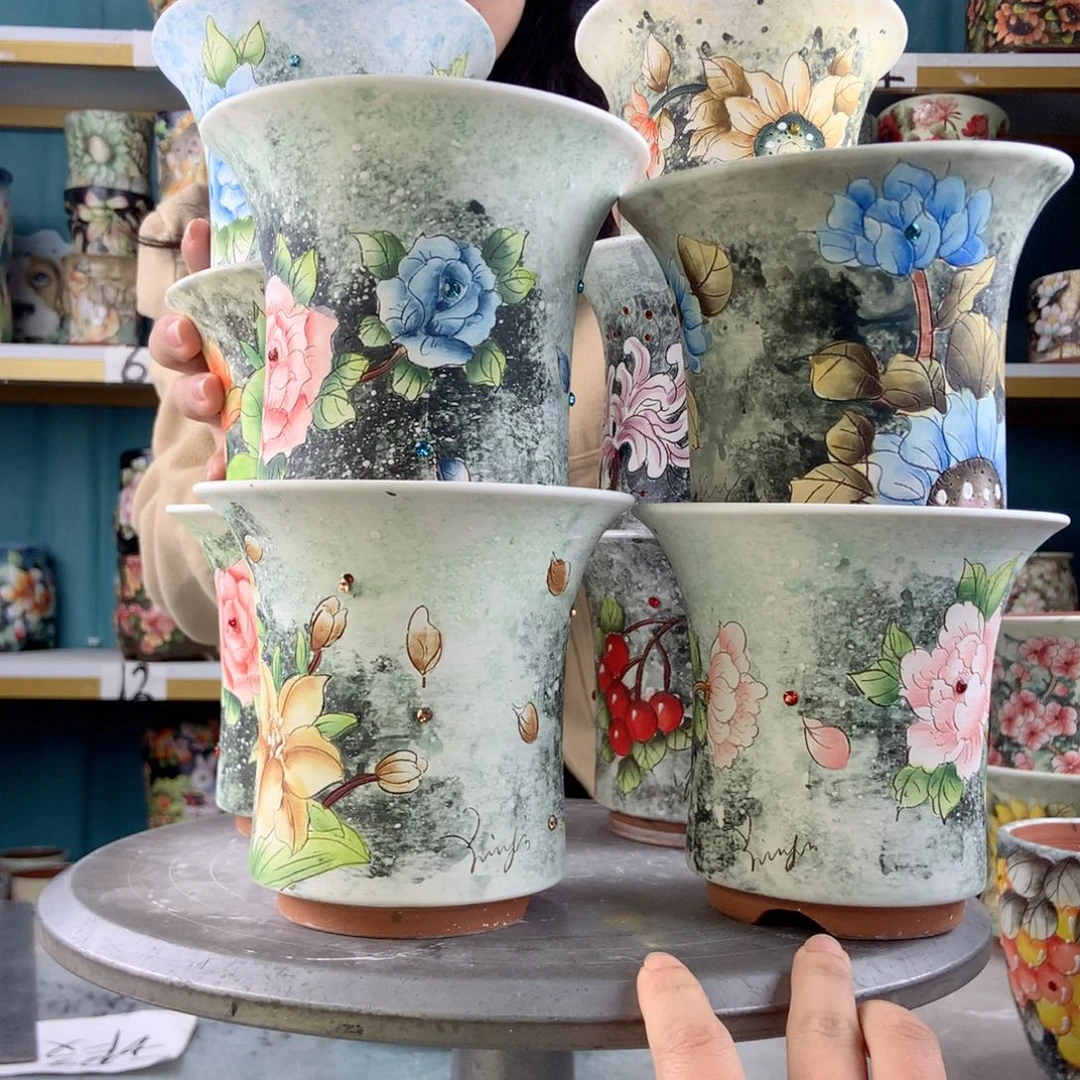 半***～陶景德镇手工花盆126