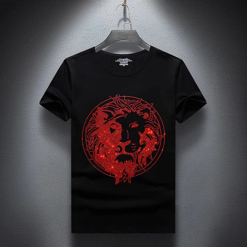 轻奢痞帅潮牌炸街男装男生衣服短袖t恤高级感爆款2025新款慵懒风