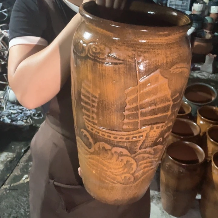 紫砂花盆口20高41瑕疵瑕疵