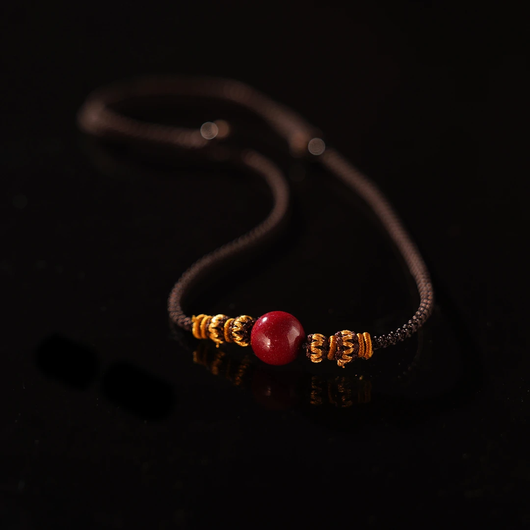 天然辰砂【吉祥礼】高含量紫金砂吊坠