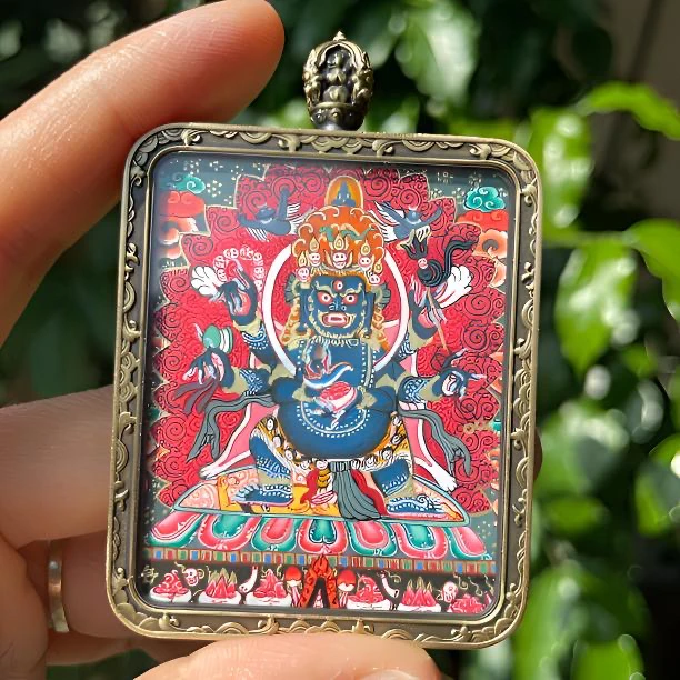 【大黑天】青海热贡纯手绘矿物颜料唐卡