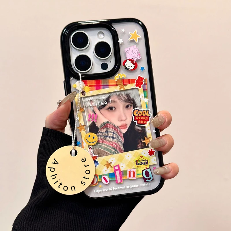 奥菲顿创意kitty相框适用iPhone16/15pro亚克力苹果手机壳14/13套