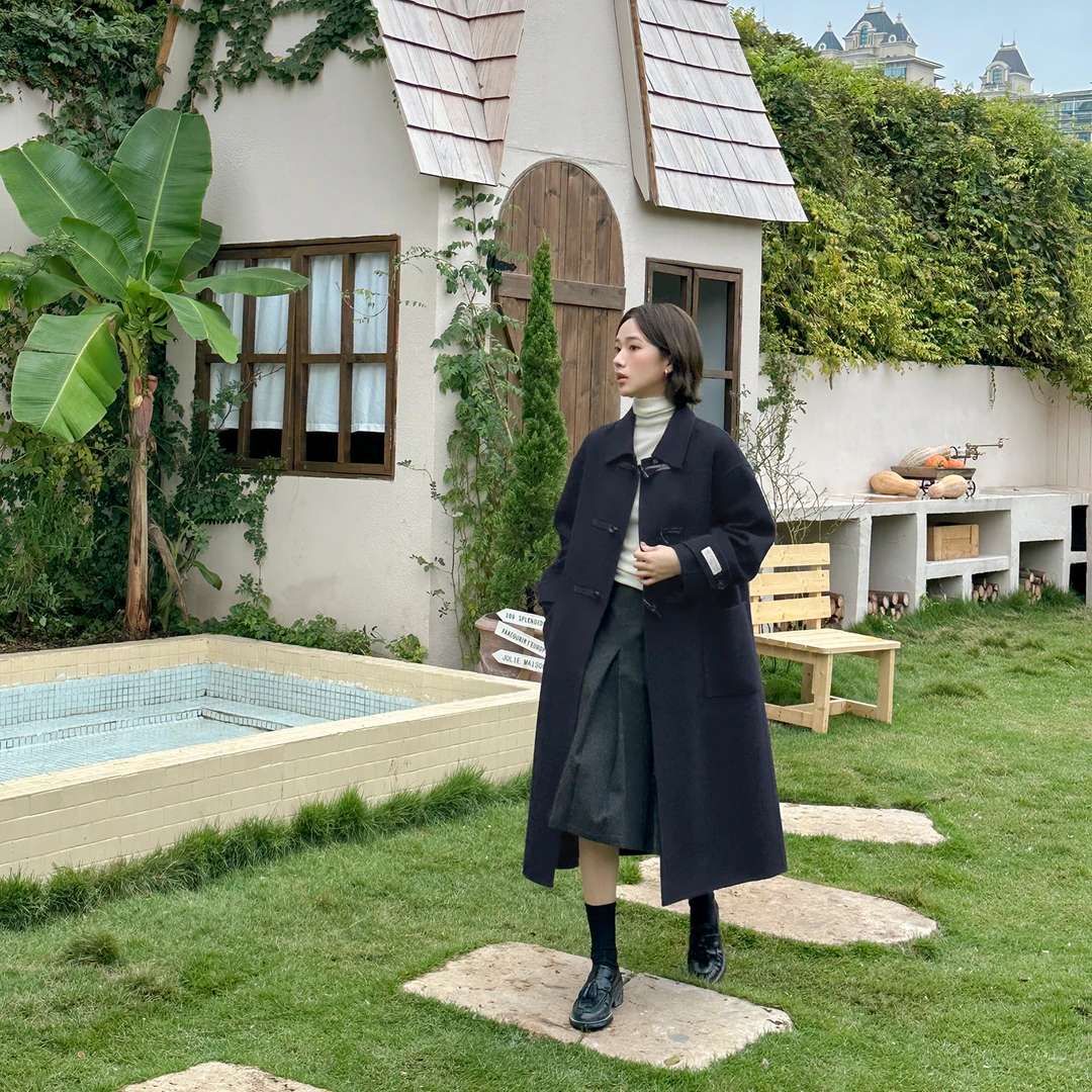 【新品】【釜山情书】FS510W055气质宽松大衣