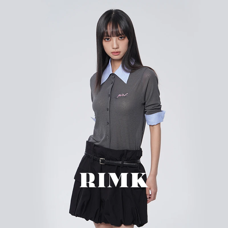RIMK25SS假两件衬衣开衫111