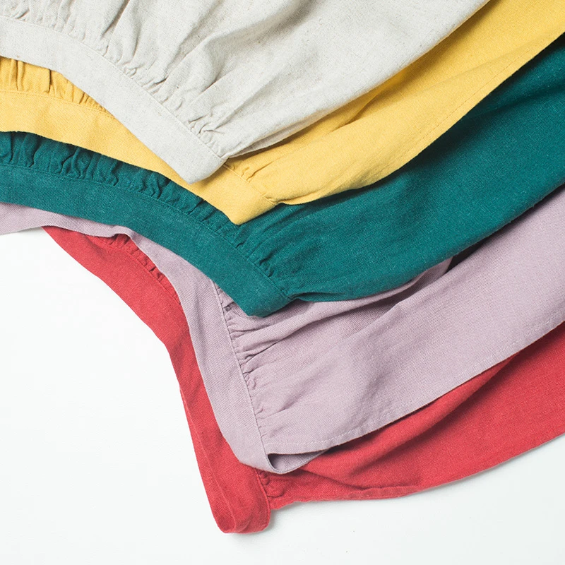 D659朵色织亚麻条纹围裙