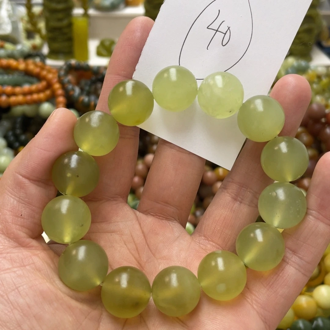 蛇纹石玉手链未镶嵌