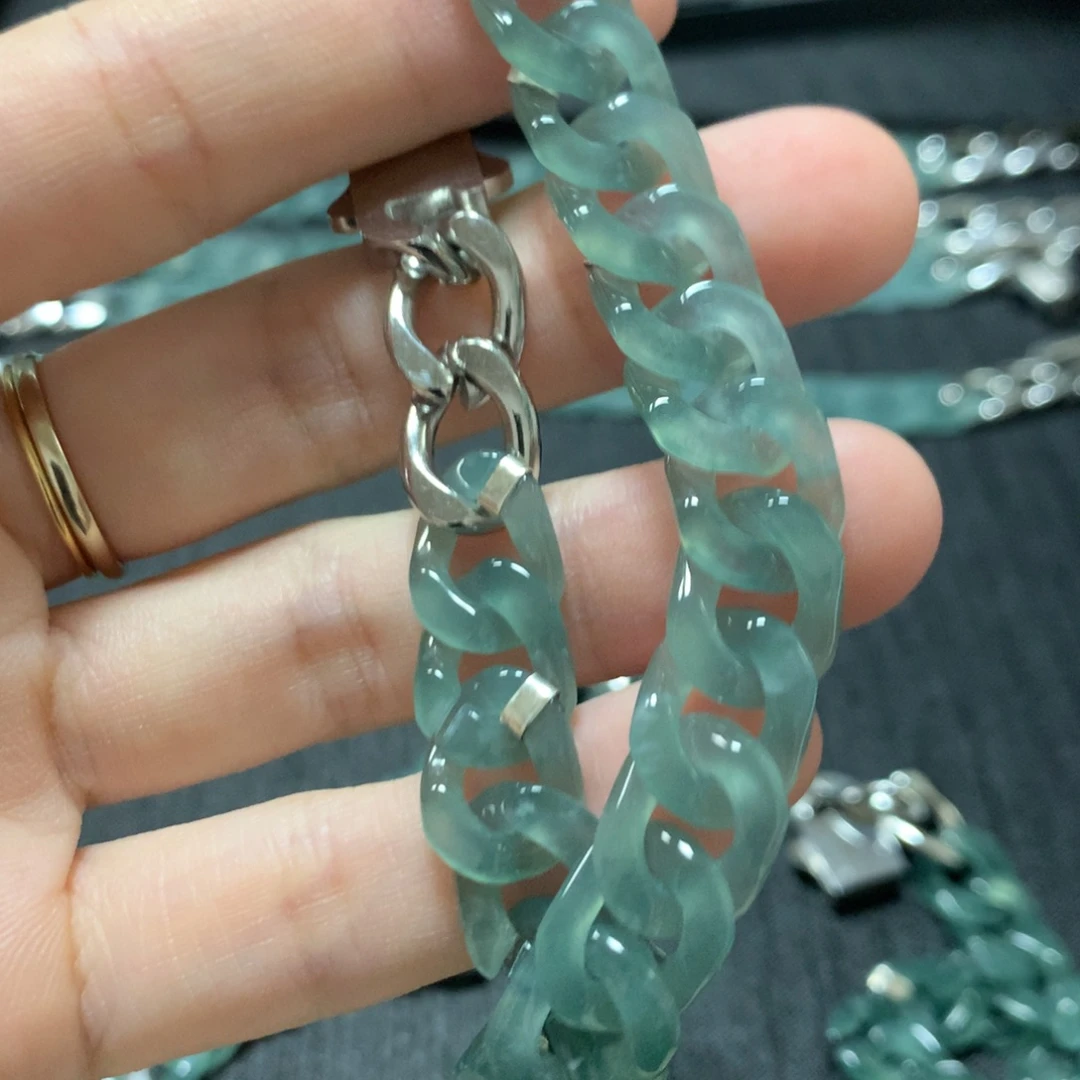 毛***头未镶嵌定制翡翠翡翠手链444