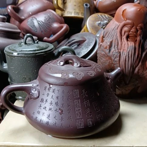 紫砂茶壶宜兴原矿石红柴烧手工300cc紫砂壶