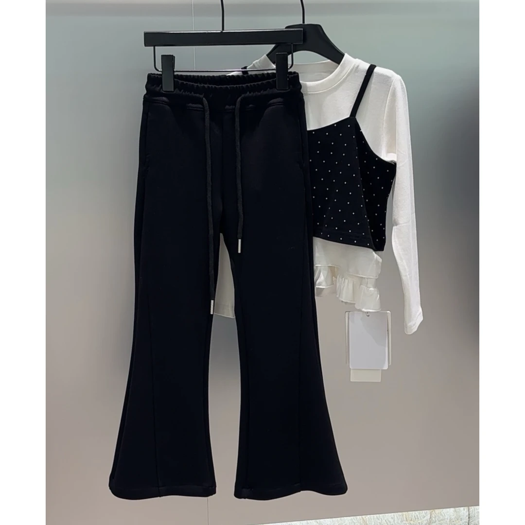 【2025秋季新款】儿童休闲款微喇卫裤V1252