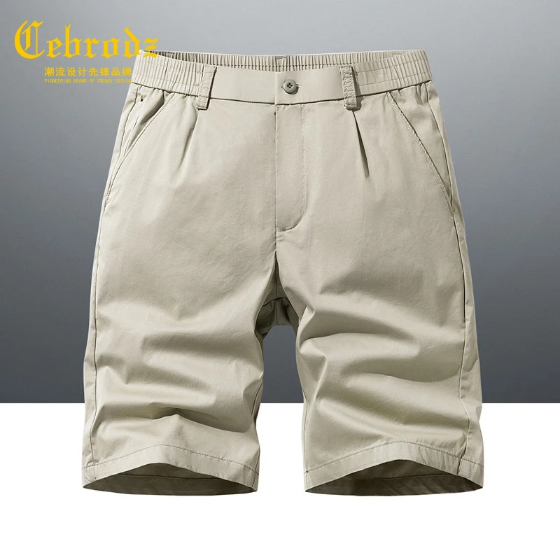 法国Cebrodz夏季男士休闲短裤商务宽松薄款五分裤子时尚百搭外穿