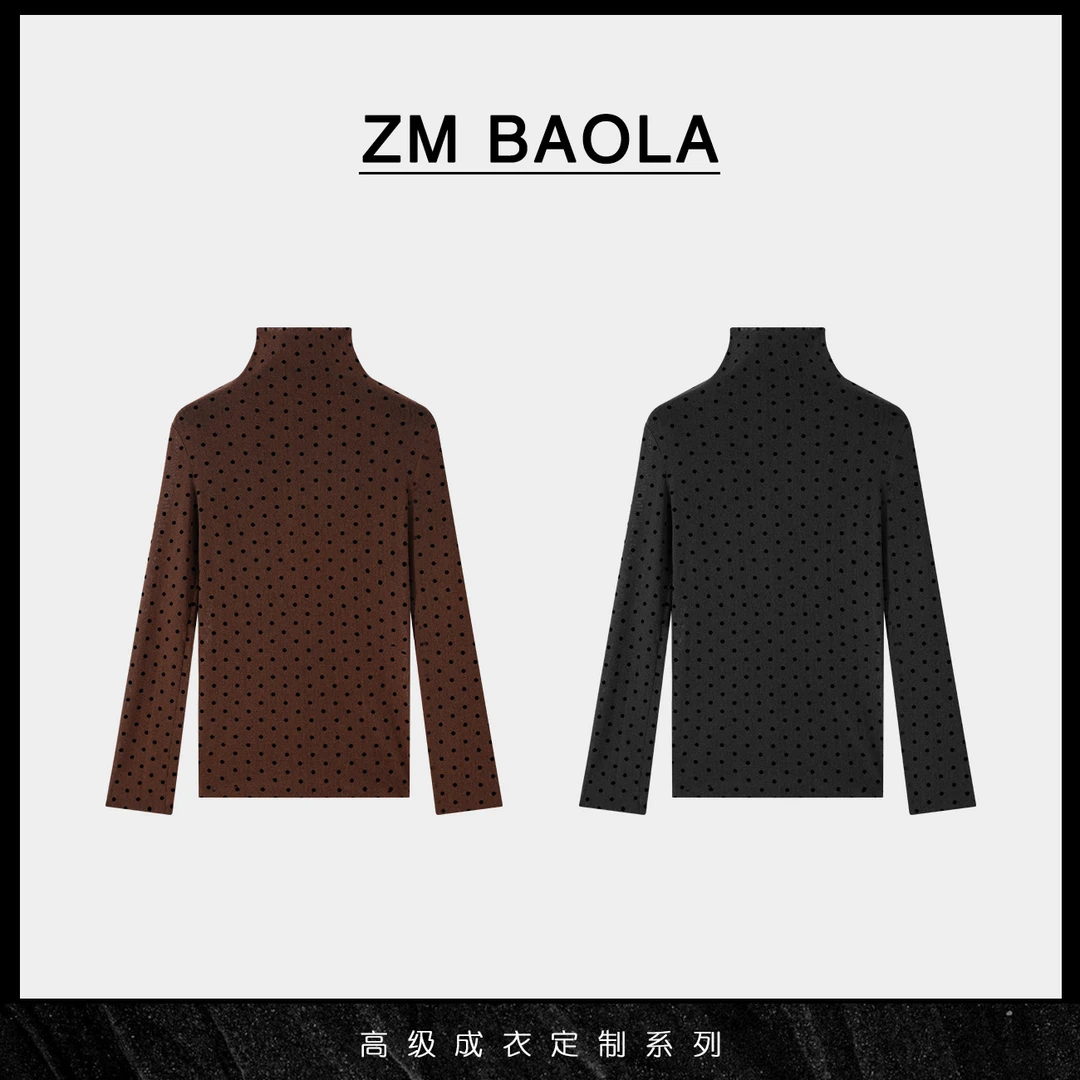 ZM BAOLA【墨点】波点元素高领上衣CW836-M2
