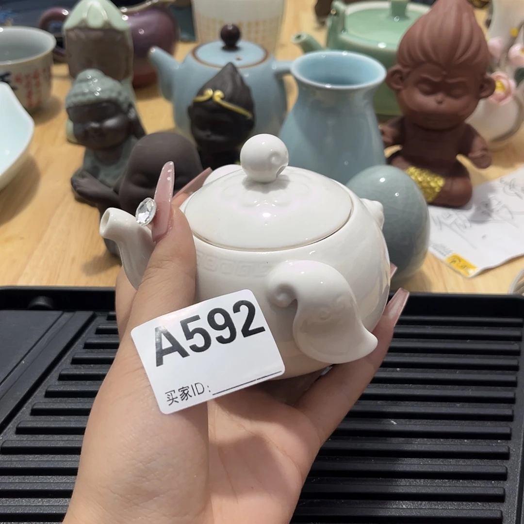 瓷片茶摆件工艺品摆件666
