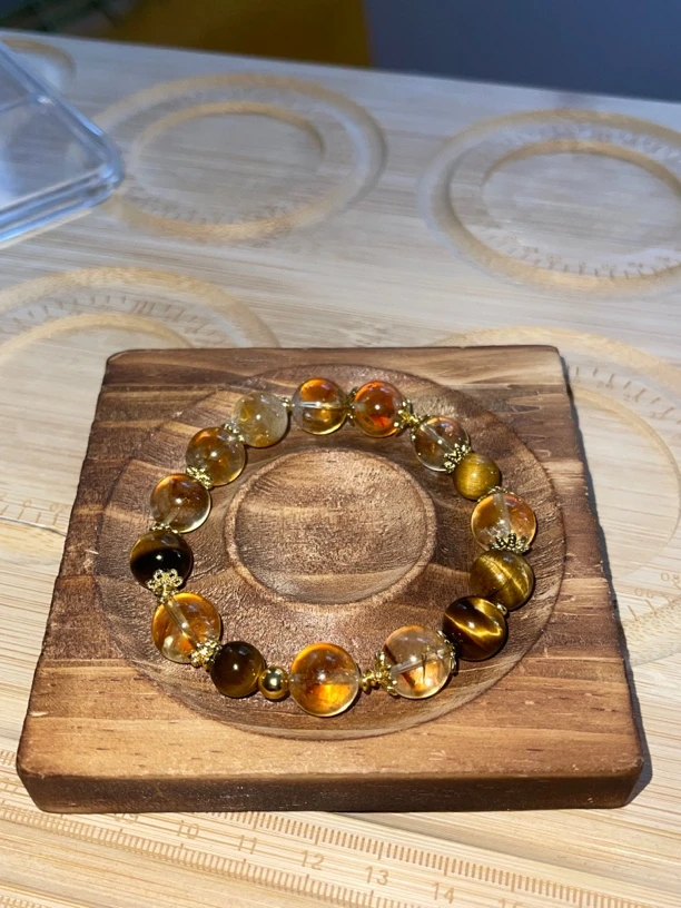 铜合金手链 招米贵气黄色手串