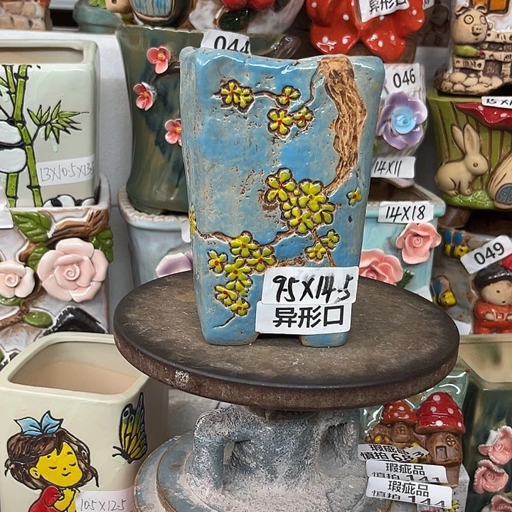紫砂花盆粗陶材质多肉花盆