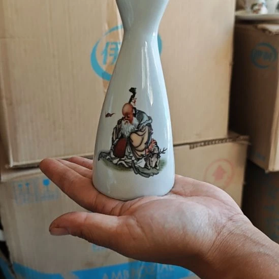 库存微瑕老寿星温酒壶
