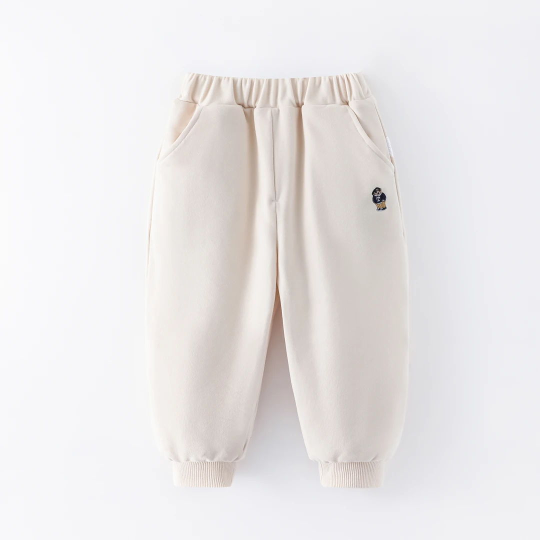 儿童夹棉裤子女中小童迷你熊棉卫裤冬季RQ553