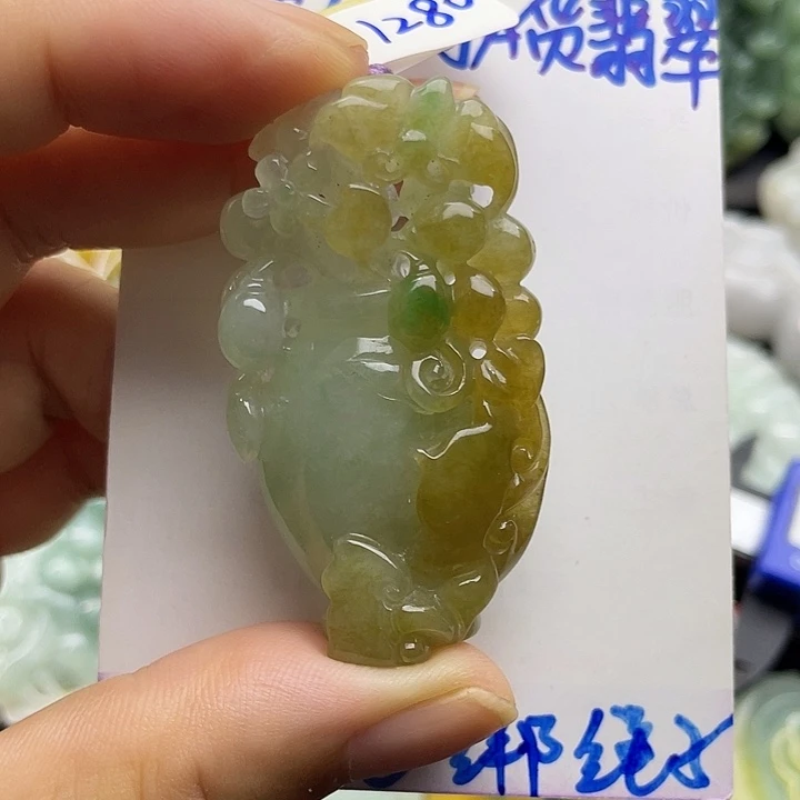 颈饰未镶嵌翡翠天然翡翠