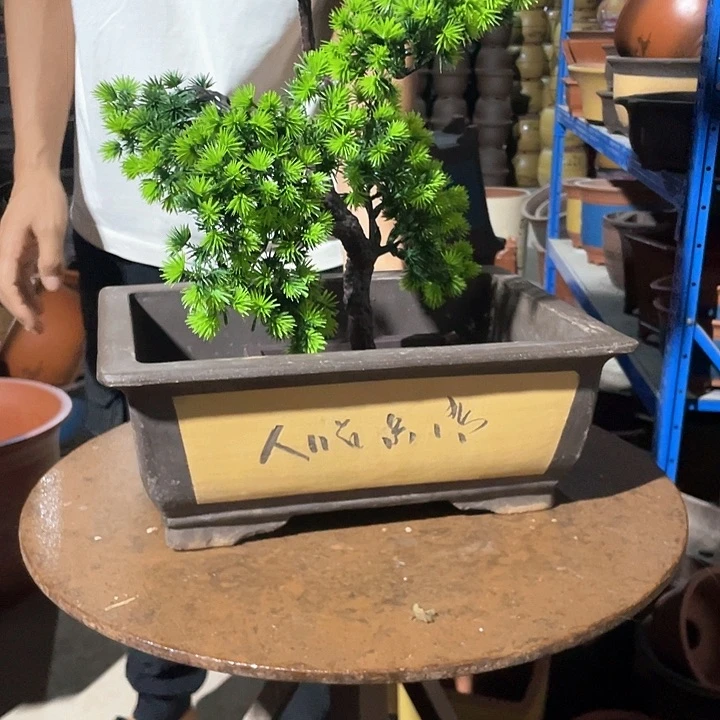 32黄色马槽花盆花盆